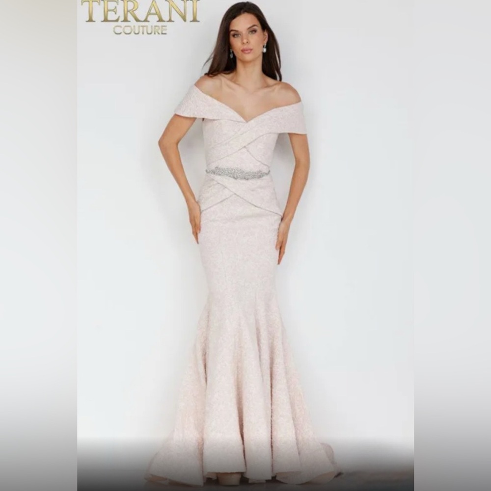 Terani Couture Off The Shoulder Special Occasion Gown